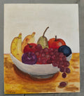 Bowl of Abundance original gouache fruit still life painting